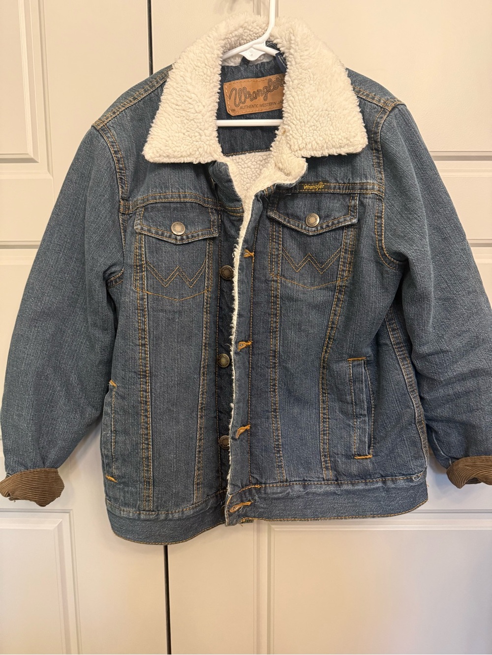 Wrangler Blue Denim Kids Sherpa Collar Jacket